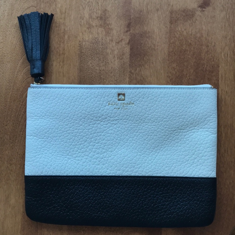 Kate Spade White/Black Clutch!